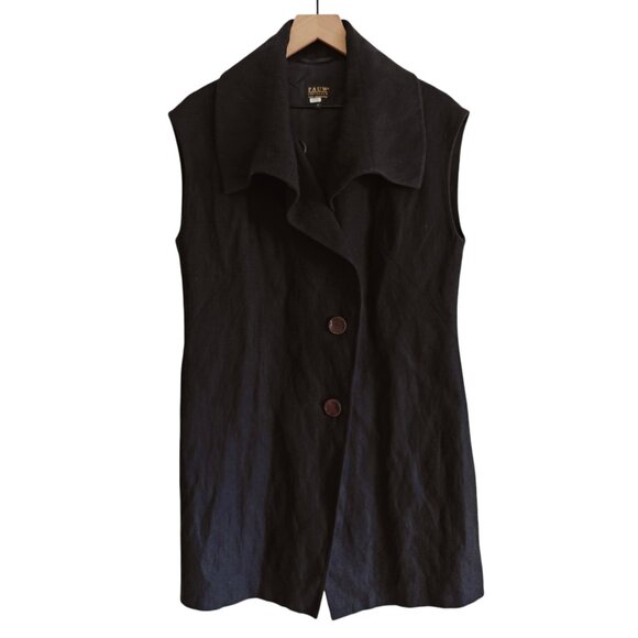 Pauw Amsterdam Black Wool Long Vest L - Picture 3 of 11